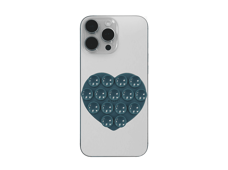 ACCESSORIO CELLY Ventosa per telefono a forma di cuore, Blu