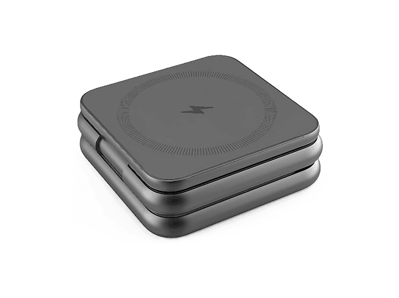 CARICATORE WIRELESS CELLY MAGFOLD3IN1GR da 15 W; Output per auricolari wireless: 5W (max); smartwatch: 3W (max), Grigio