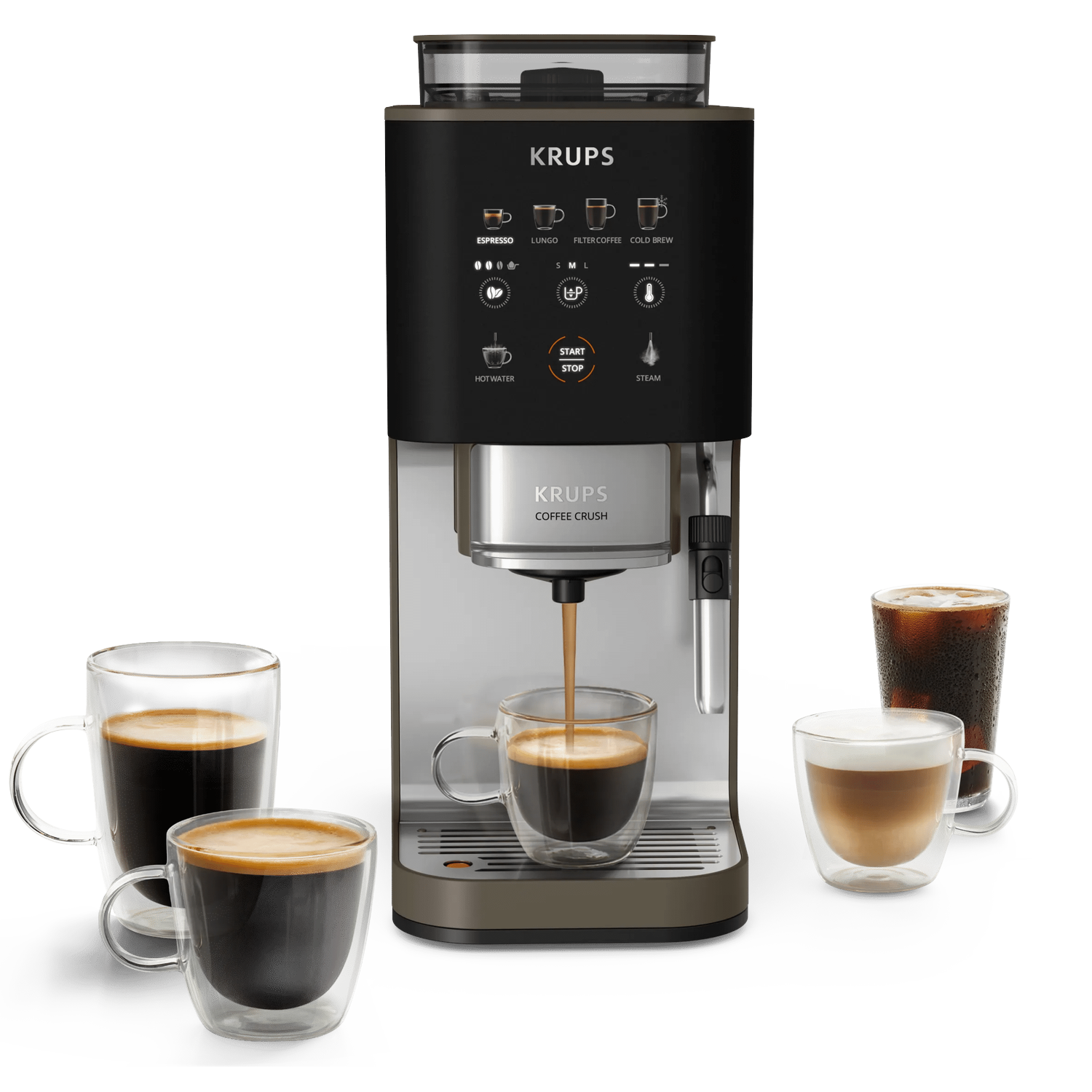 KRUPS  SA403B Coffee Crush Experience - Volautomatische espressomachine - Lioness afbeelding