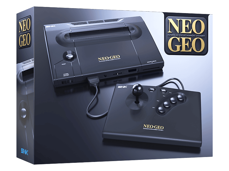 Consola retro - Plaion Replai Neo Geo AES+, Compatible con los cartuchos originales de NeoGeo, Salida Full HD vía HDMI, Negro