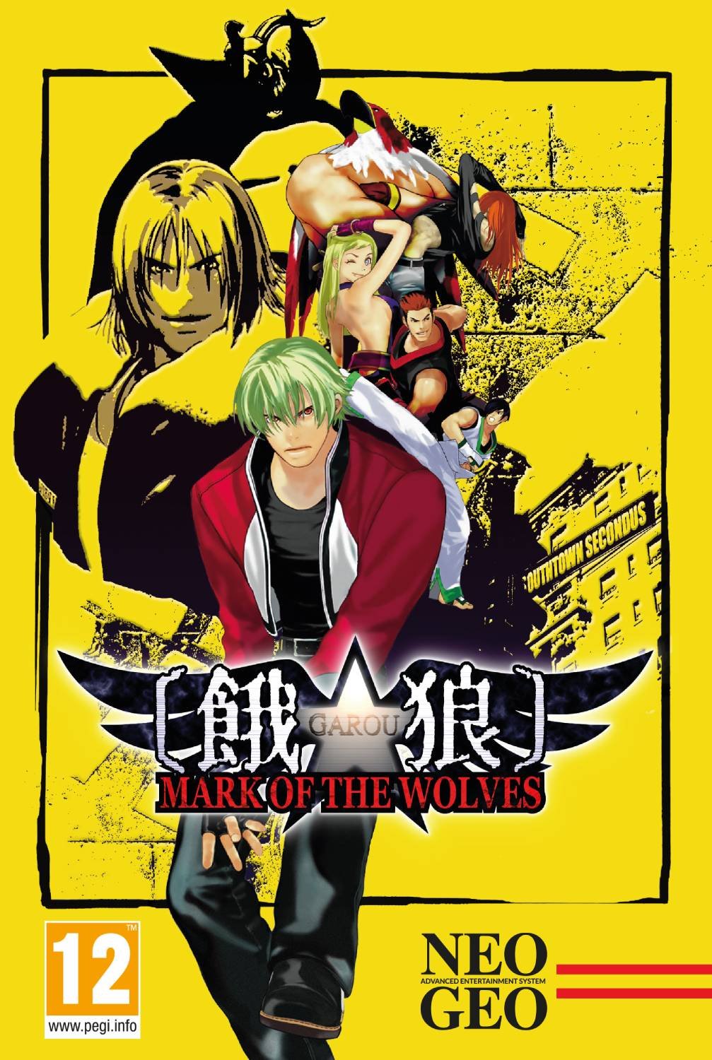 La portada presenta personajes de Garou: Mark of the Wolves sobre fondo amarillo.