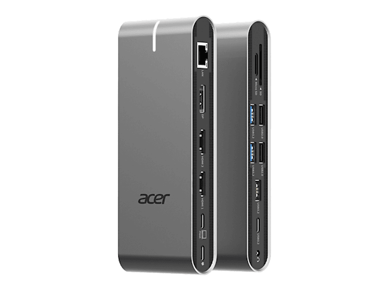 Acer USB -C, Universal, 15 puertos en 1, Plata