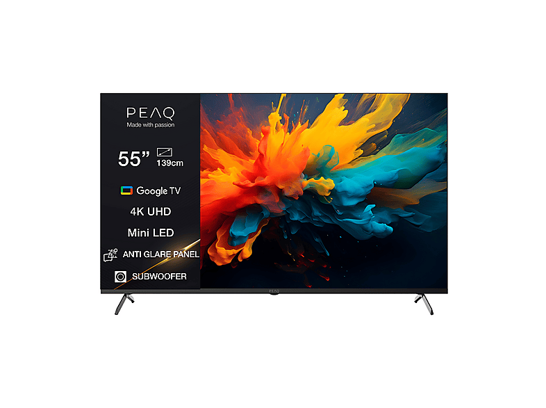 PEAQ 55GMU Mini LED — dallo streaming al gaming senza telecomandi aggiuntivi