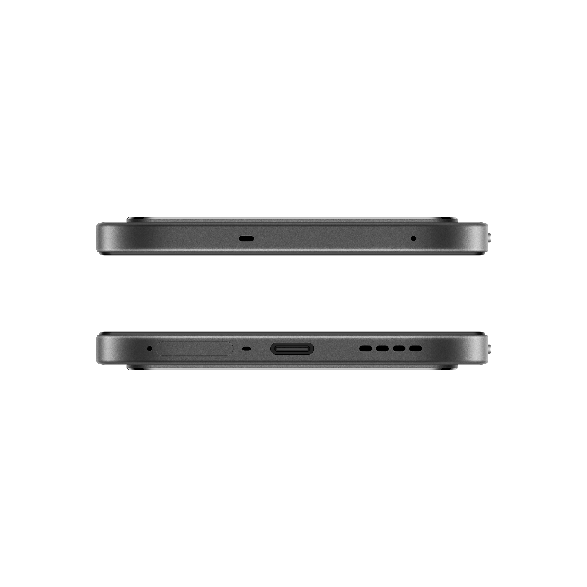 Primer plano del borde inferior de un smartphone con puertos y rejillas de altavoz.