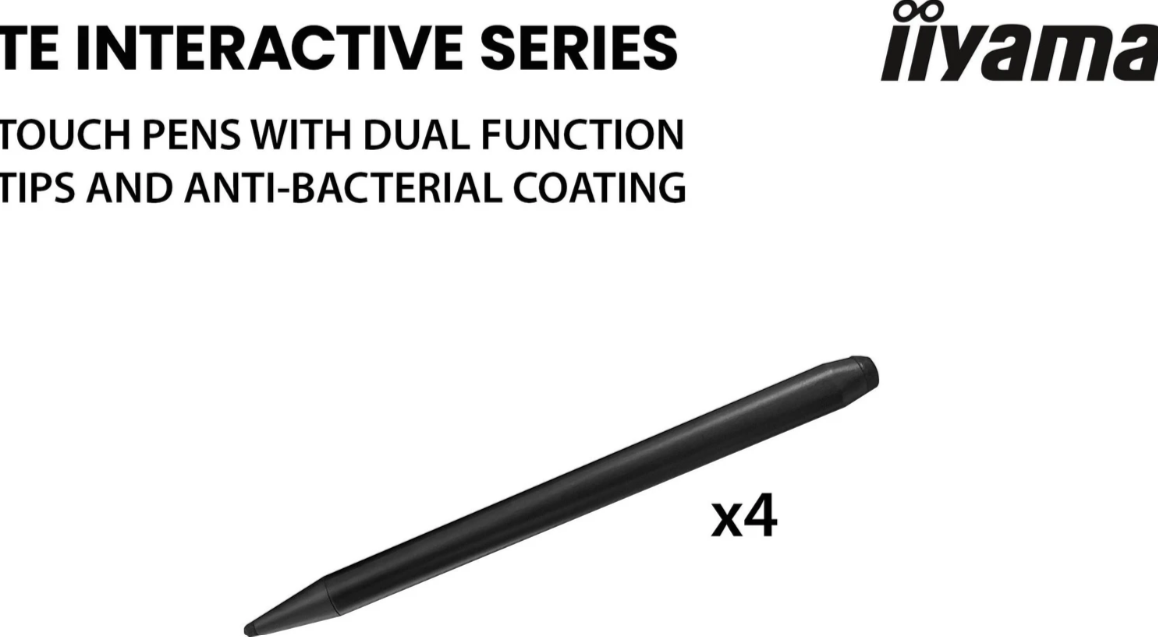 Ein schwarzer Touch Pen mit der Aufschrift x4.