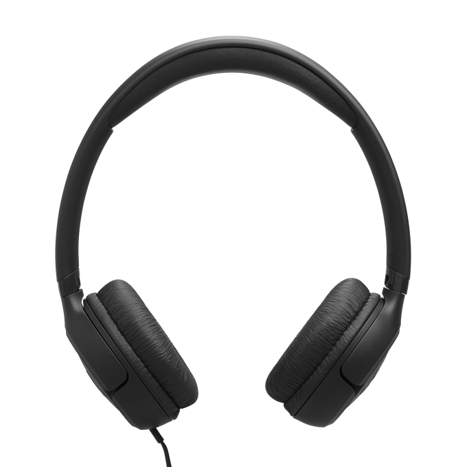Auriculares negros con almohadillas texturizadas y diadema acolchada.