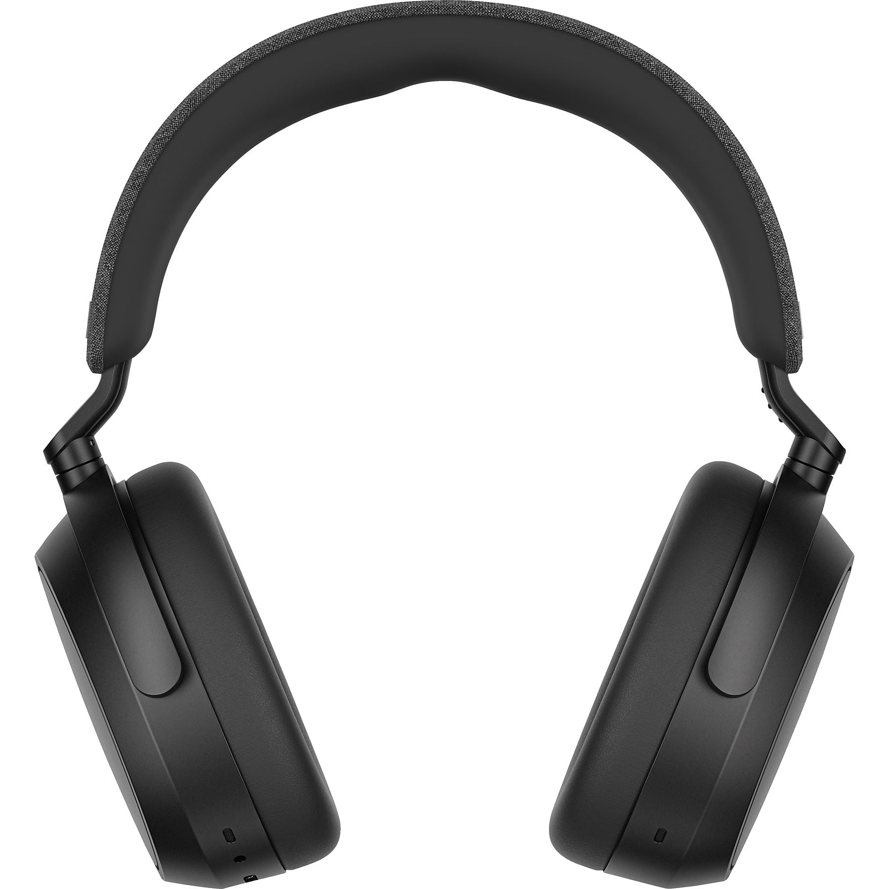 Auriculares negros circumaurales con diadema acolchada y almohadillas sobre fondo blanco.