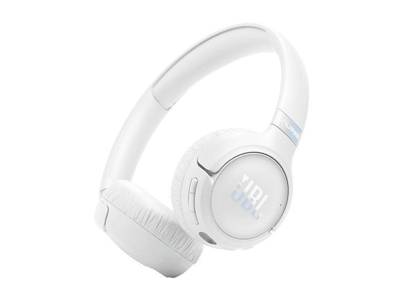 Auriculares inalámbricos - JBL Tune 680NC, Autonomía 76 h, Diadema, Bluetooth, Cancelación de ruido adaptativa con Smart Ambient, Plegables, Blanco