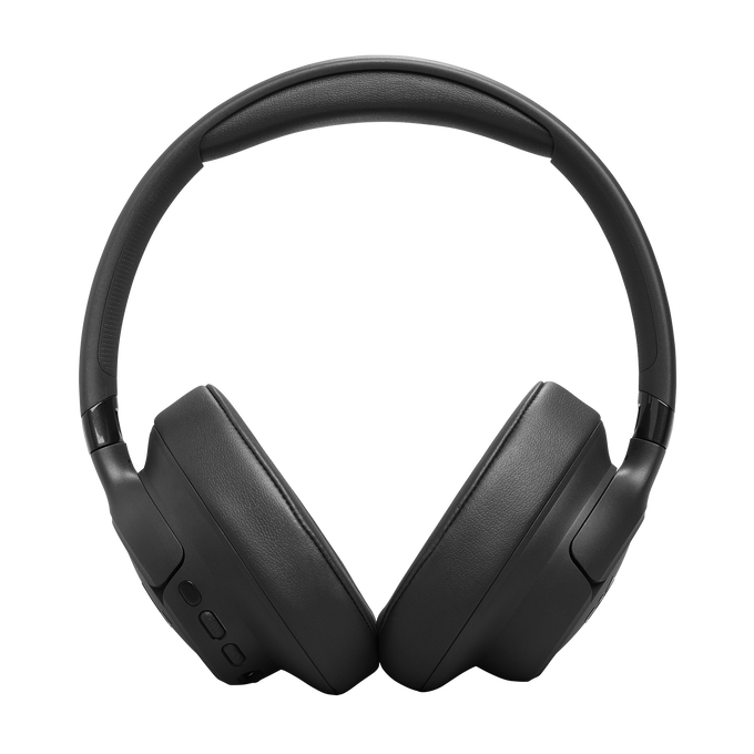 Auriculares negros supraaurales con diadema y almohadillas acolchadas.