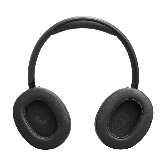 Auriculares negros circumaurales con almohadillas y diadema, sobre fondo negro.