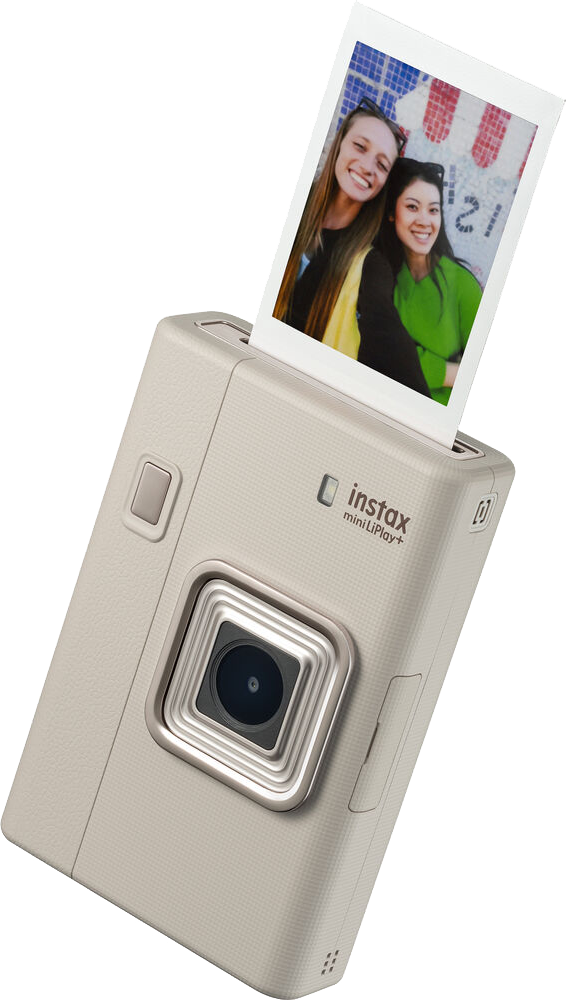 FUJIFILM Instax Mini Liplay+ Sand Beige Hibrid Instant formátumú fényképezőgép, bézs