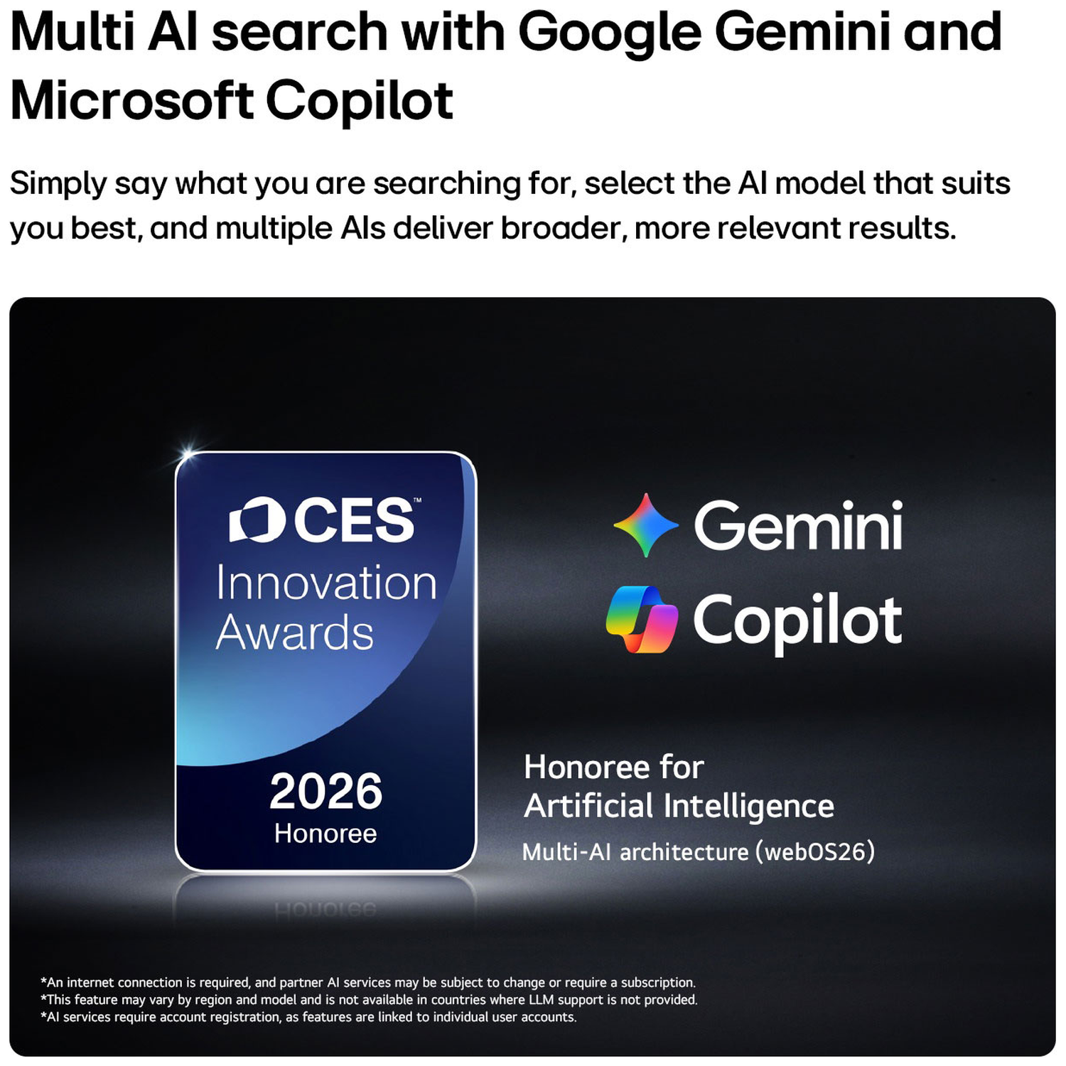 CES Innovation Award 2026 for Gemini Copilot, Multi-AI architecture.