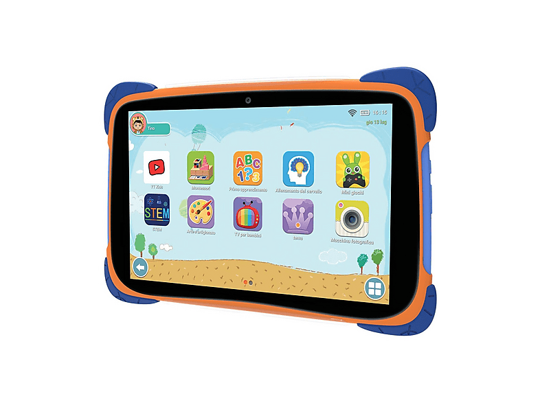 Tablet per bambini MEDIACOM M-SP10KID, 32 GB, 10,1 ", Blu e arancione