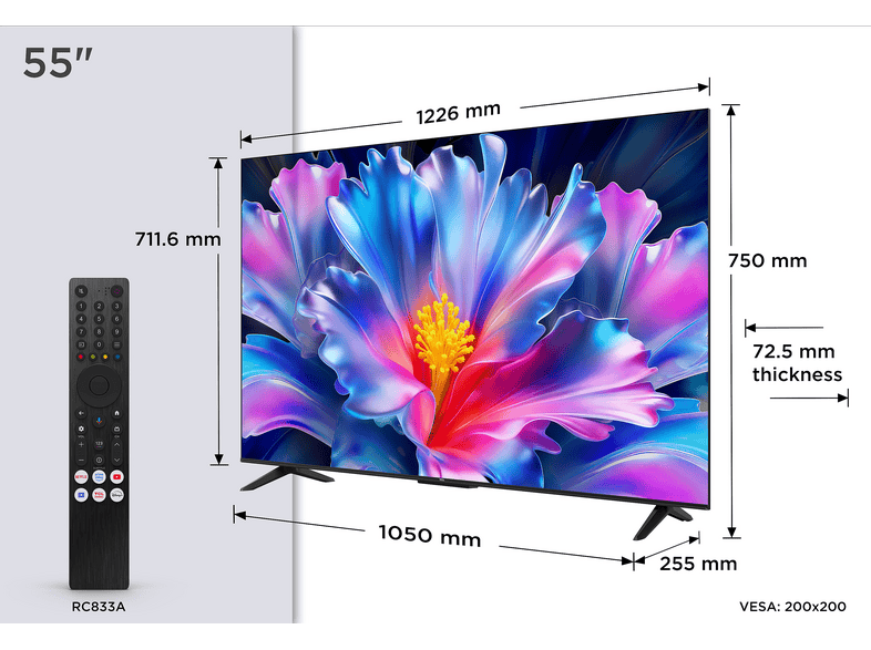 TCL 55P6L (2026) 55 Zoll 4K Smart TV; LED TV — Foto 3 von 5