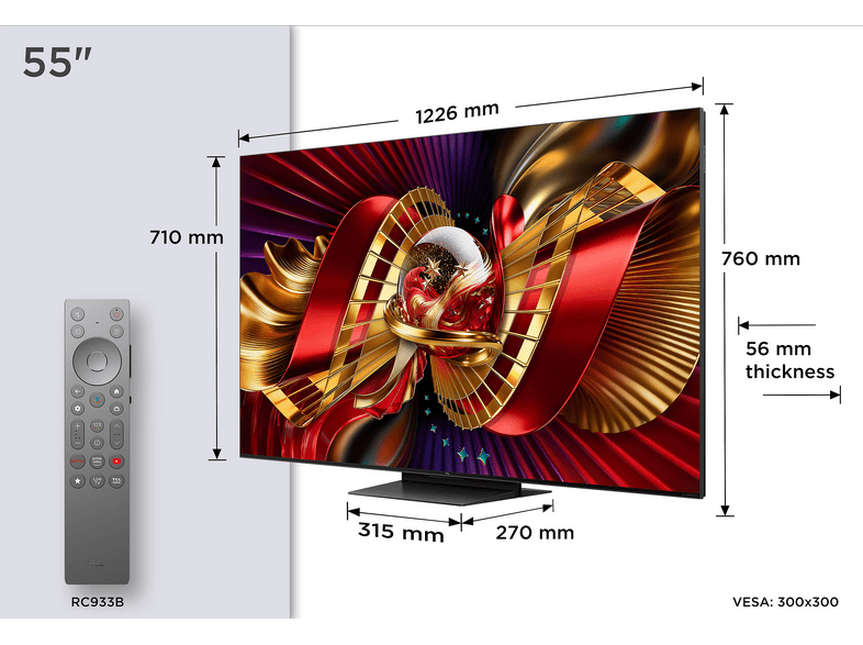 TCL 55C8L (2026) 55 Zoll SQD-Mini LED TV — Foto 4 von 5