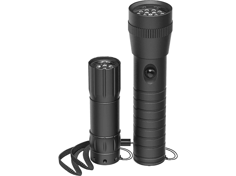 Hama 228612 FL-Duo LED-Taschenlampe, mit Batterien, 2er-Set; LED Taschenlampe