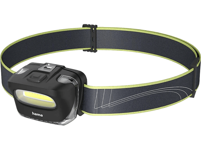 Hama 00228614 HL110 LED-Stirnlampe, mit 2 Licht-Modi, Schwarz