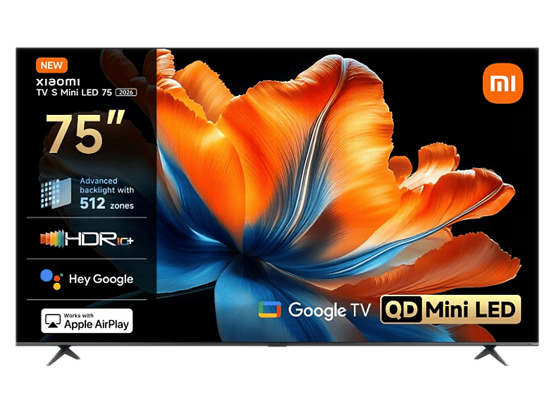 Xiaomi TV S Mini LED 75 2026 (L75MC-SEU) 75" QD-Mini LED 4K/60Hz 120Hz/FHD Google TV Dolby Atmos DTS:X HDMI 2.1 DVB-T2