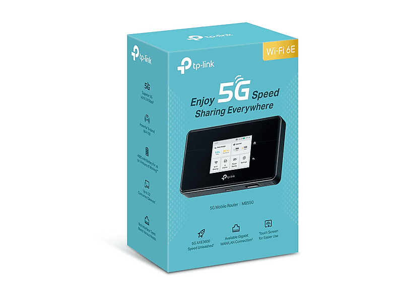 TP-LINK M8550 | 5G Mobil Wi-Fi 6E Taşınabilir Modem | 3.4 Gbps 5G