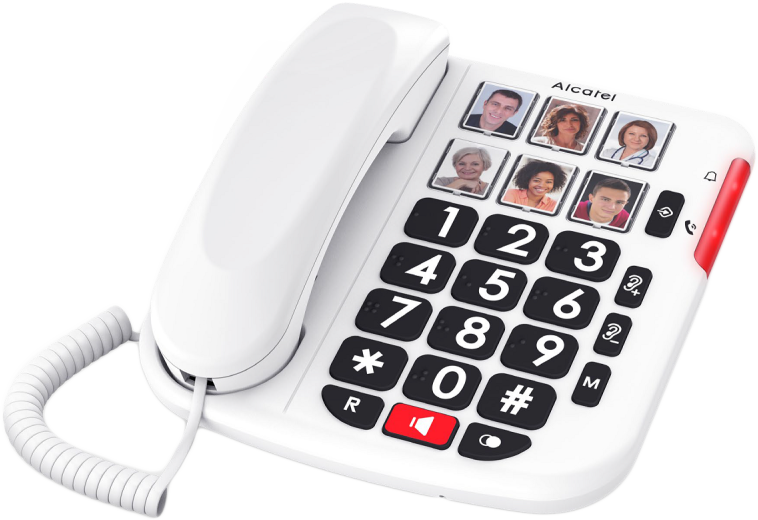 ALCATEL TMAX10+ Fehér Ergonomikus vezetékes telefon