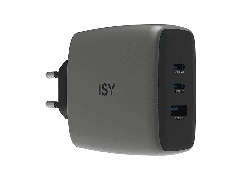 CARICABATTERIA ISY IAC-7100 CARICATORE GAN da 100W, Grigio
