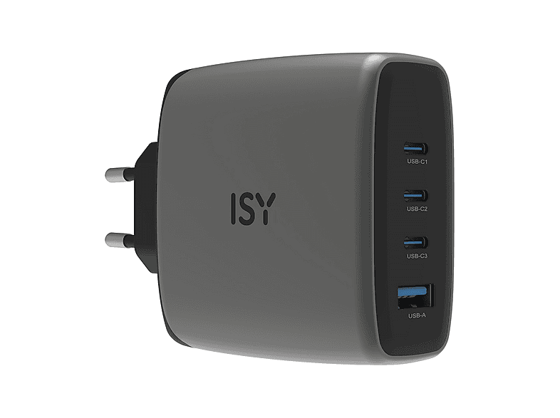 CARICABATTERIA ISY IAC-7140 CARICATORE GAN da 140W, Grigio