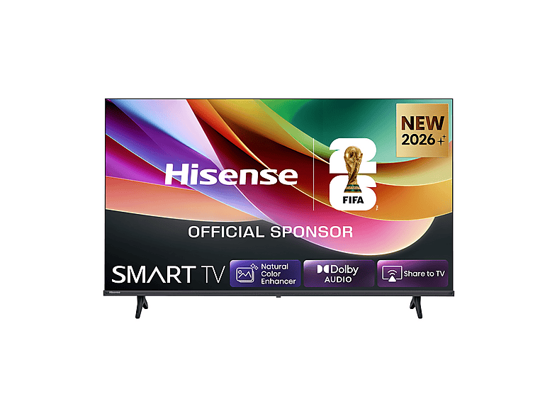 HISENSE 32A4S, Smart TV 32'' HD Ready, 60Hz, DTS Virtual X, VIDAA OS con 1000+ APP, Game Mode, Wifi, AirPlay2, Works with Alexa, lativù