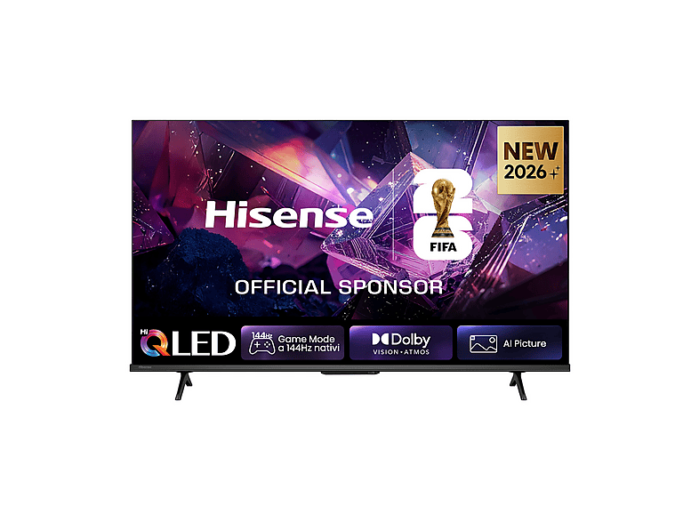 HISENSE 43Q7S PRO, Smart TV QLED 144Hz 43'' 4K, Audio Dolby Atmos, VIDAA OS con 1000+ APP, Vision IQ, HDR 10+, Native Game Mode, AirPlay2, Alexa Built-in, lativù 4K