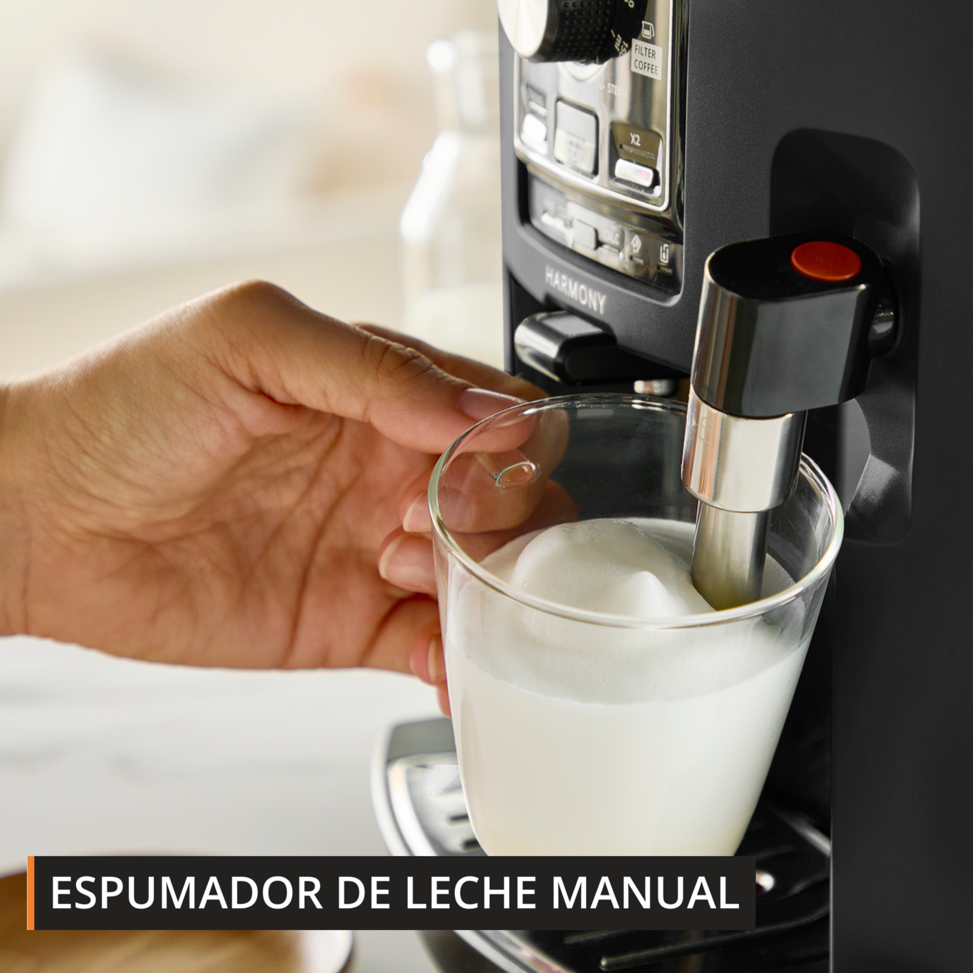 Espumador de leche manual