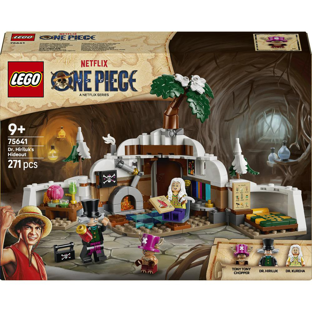 LEGO One Piece Set: Dr. Hiriluks Versteck mit Figuren und Zubehör.