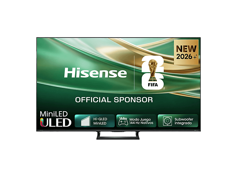 TV Mini LED 50" - Hisense 50E8S, UHD 4K, Quad Core / MT9618, Total HDR, Subwoofer integrado, IA Negro