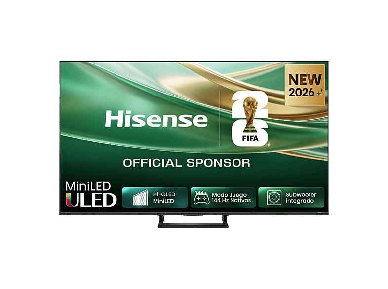 REACONDICIONADO Seminuevo Muy bueno TV Mini LED 55" - Hisense 55E8S, UHD 4K, Quad Core / MT9618, Total HDR, Subwoofer integrado, IA Negro