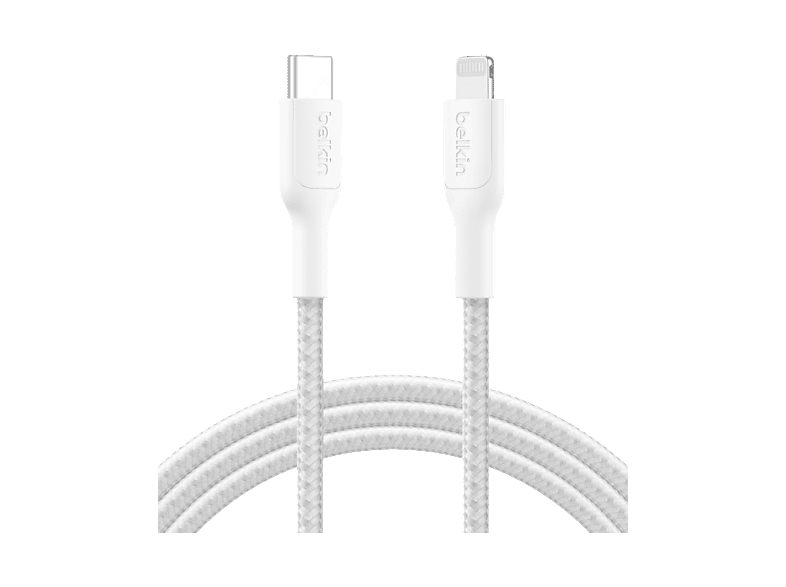 Cable USB-C a Lightning - Belkin CAA022, USB-C, Lightning, 2m, Blanco