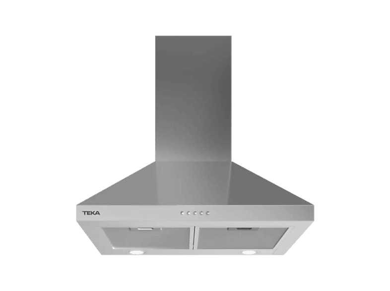 Campana decorativa - Teka DBP 68150 EOS IX, 4, 280 m³/h, 60 cm Ancho, 3 Velocidades, Iluminación LED, Plata