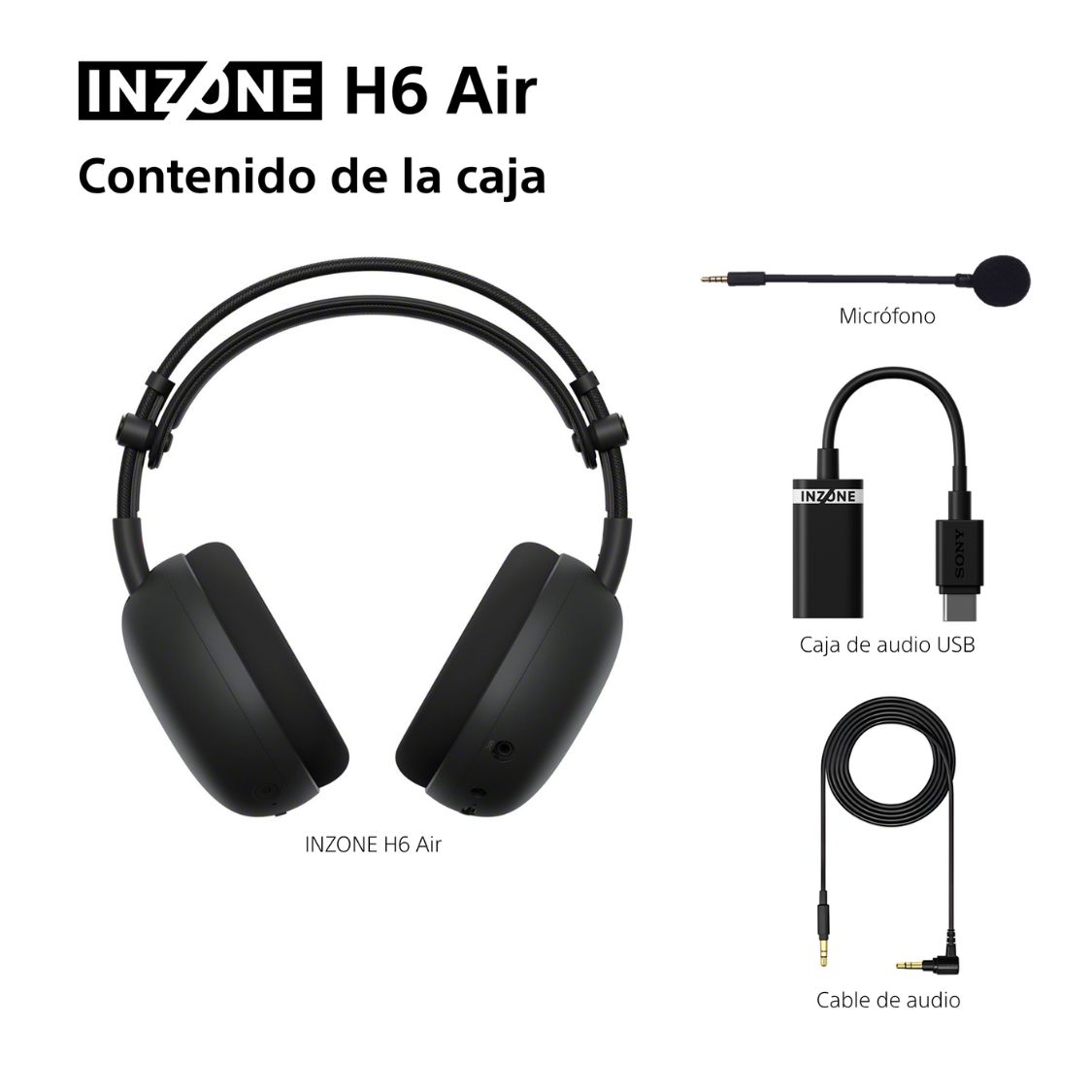 Contenido de la caja: Micrófono, Caja de audio USB y Cable de audio.