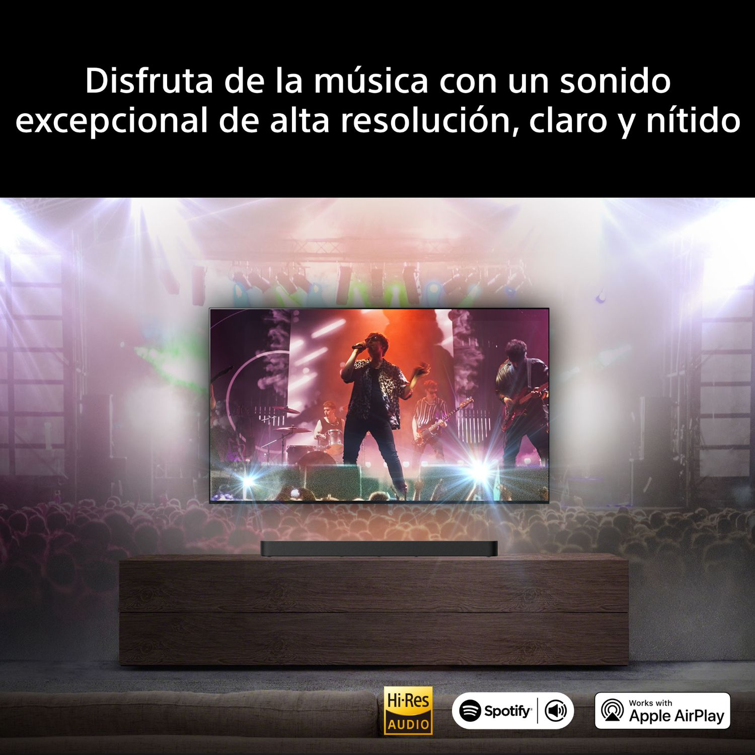 Disfruta de la música con un sonido excepcional de alta resolución, claro y nítido.