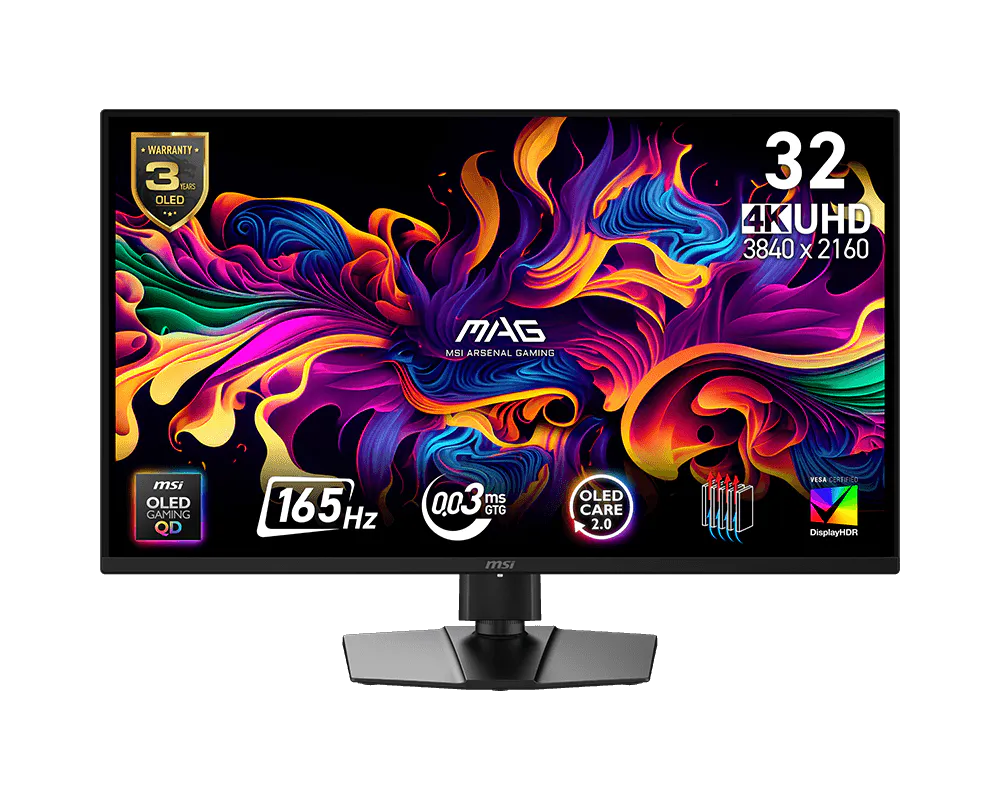 MSI MAG 322UP E16 31,5'' Sík 4K 165 Hz 16:9 QD-OLED Gamer Monitor