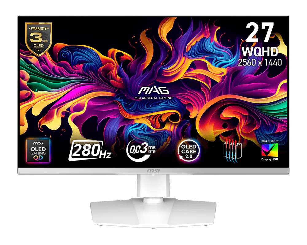 MSI MAG 272QPW X28 26,5'' Sík WQHD 280 Hz 16:9 QD-OLED Gamer Monitor
