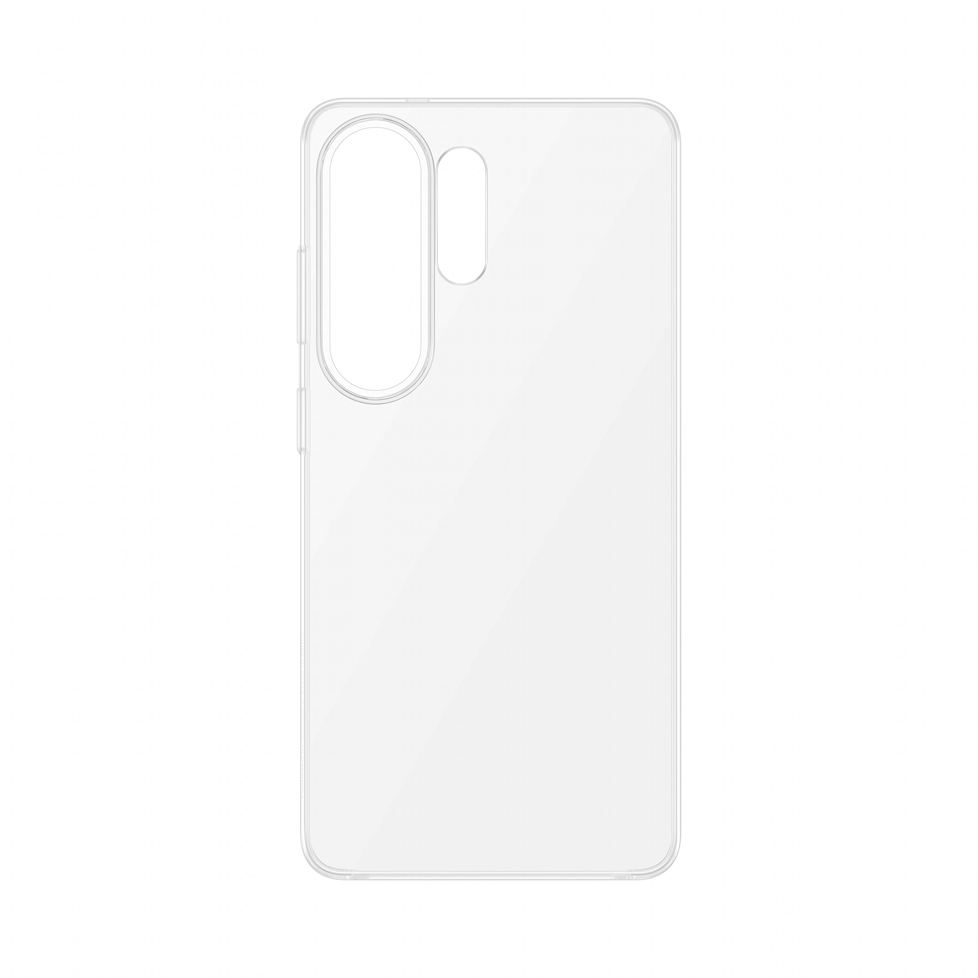Przezroczyste etui na telefon z wycięciami na aparat i przyciski.