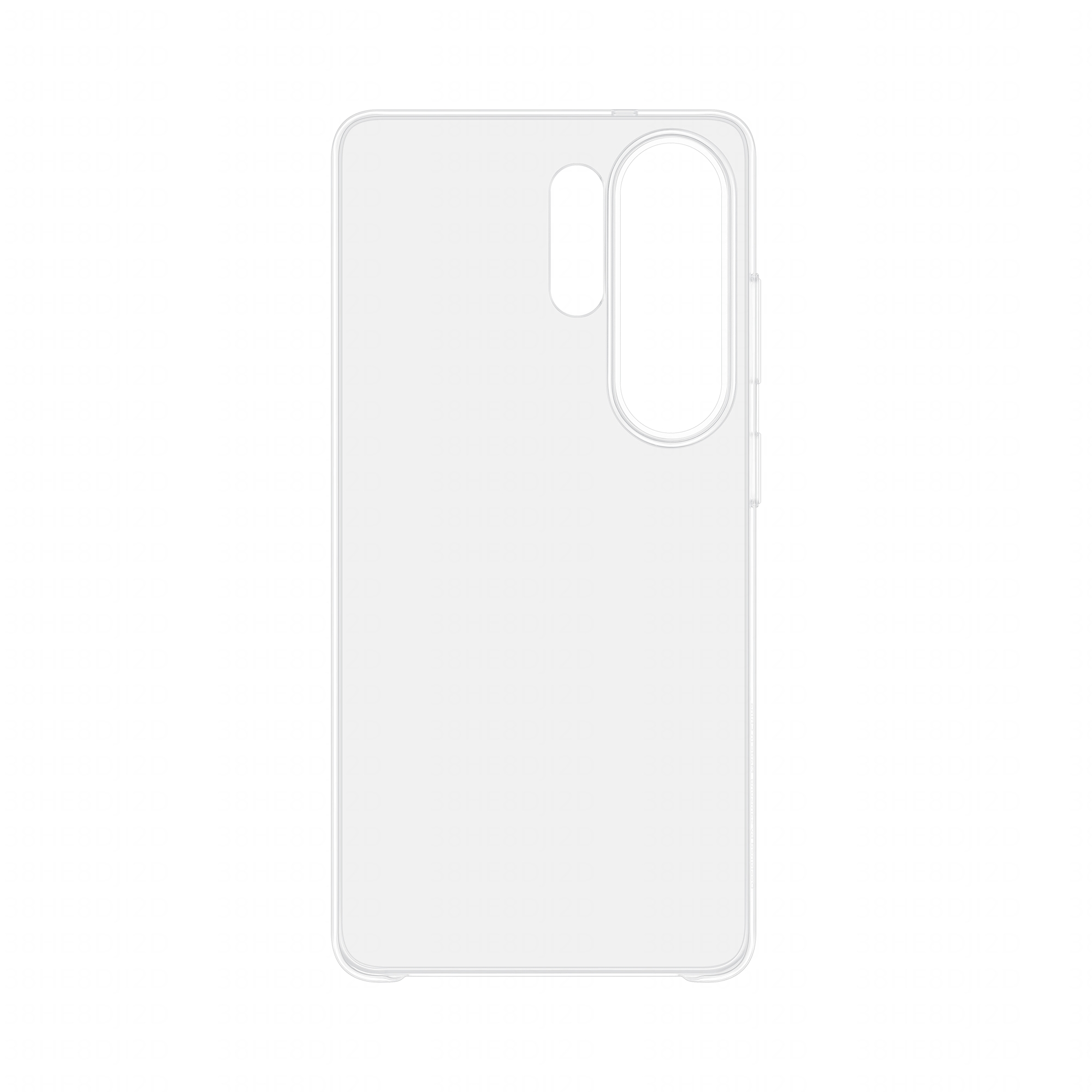 Przezroczyste etui na telefon z wycięciami na aparat i przyciski.