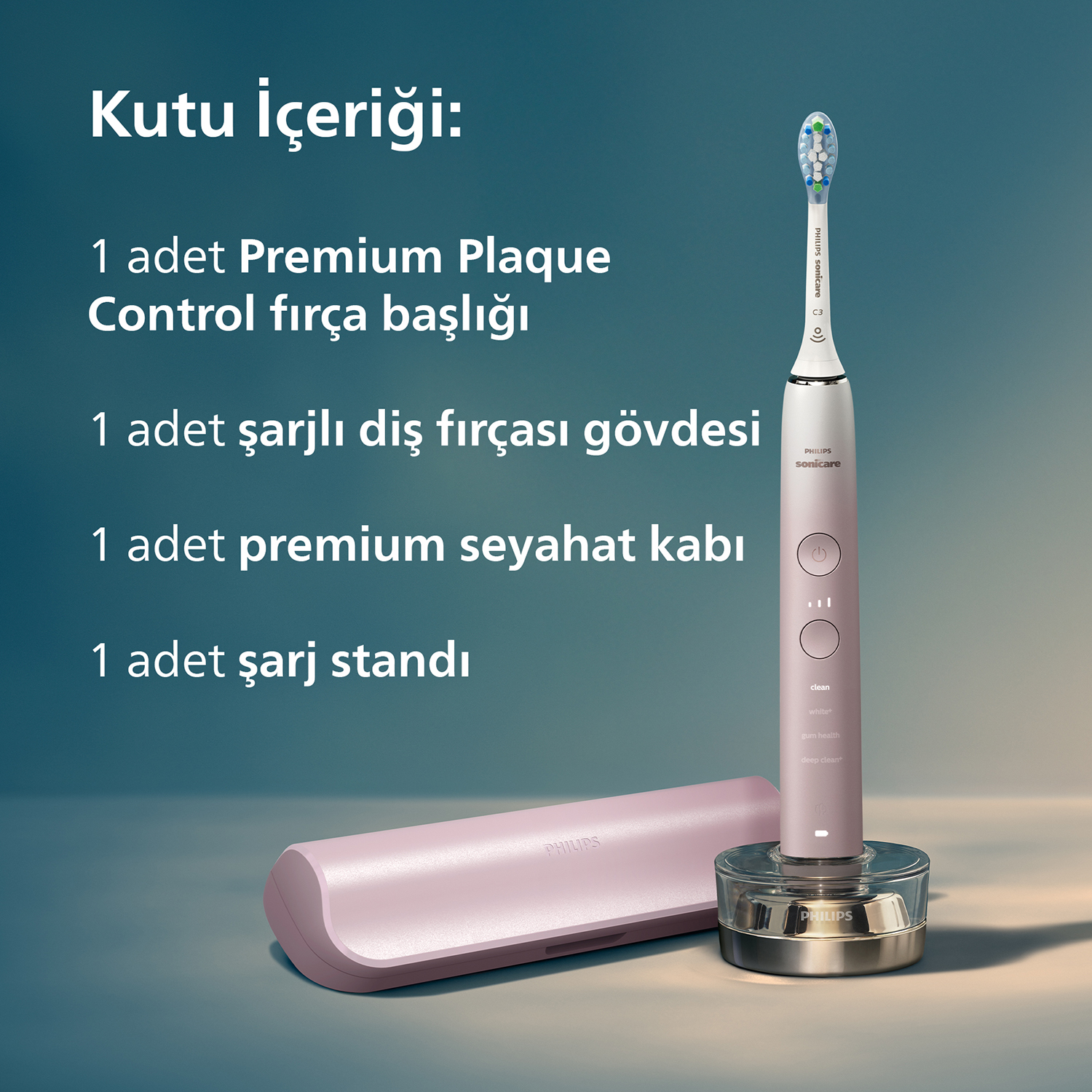 ［新品］Philips Sonicare 9000 DiamondClean Philips Sonicare Diamond Clean 9000 Şarjlı Diş Fırçası, Seyahat