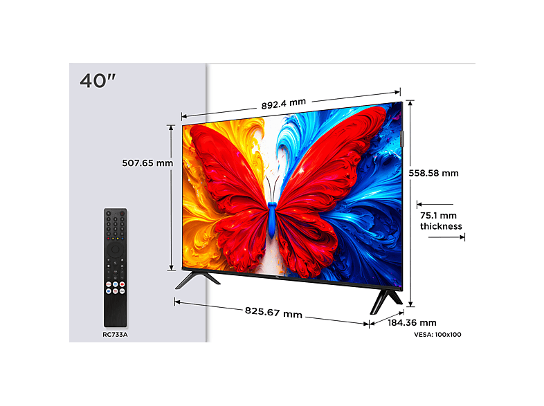 TCL 40S5L QLED Android TV | Full HD - QLED-tv - 40 inch - 2026