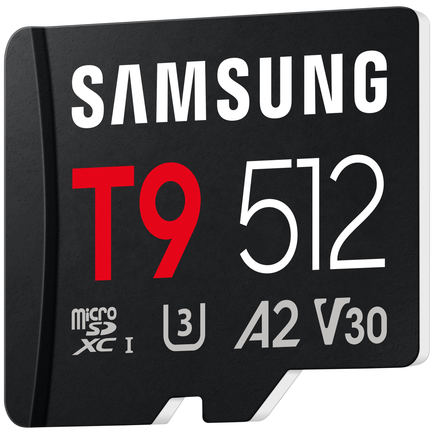Samsung T9 512GB Micro SDXC memory card with A2 V30.