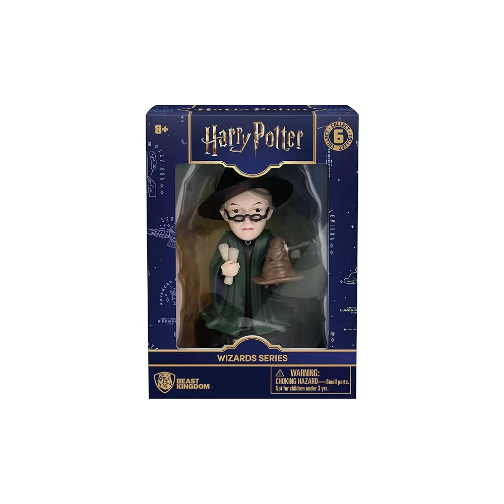 Harry Potter figura dobozban, Teszlek Süveggel és tekercsel.