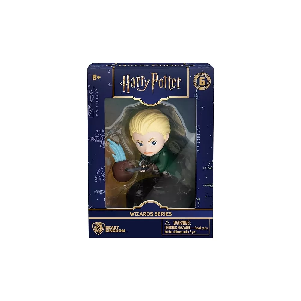 Draco Malfoy figura Harry Potter csomagolásban, varázslatra készen.