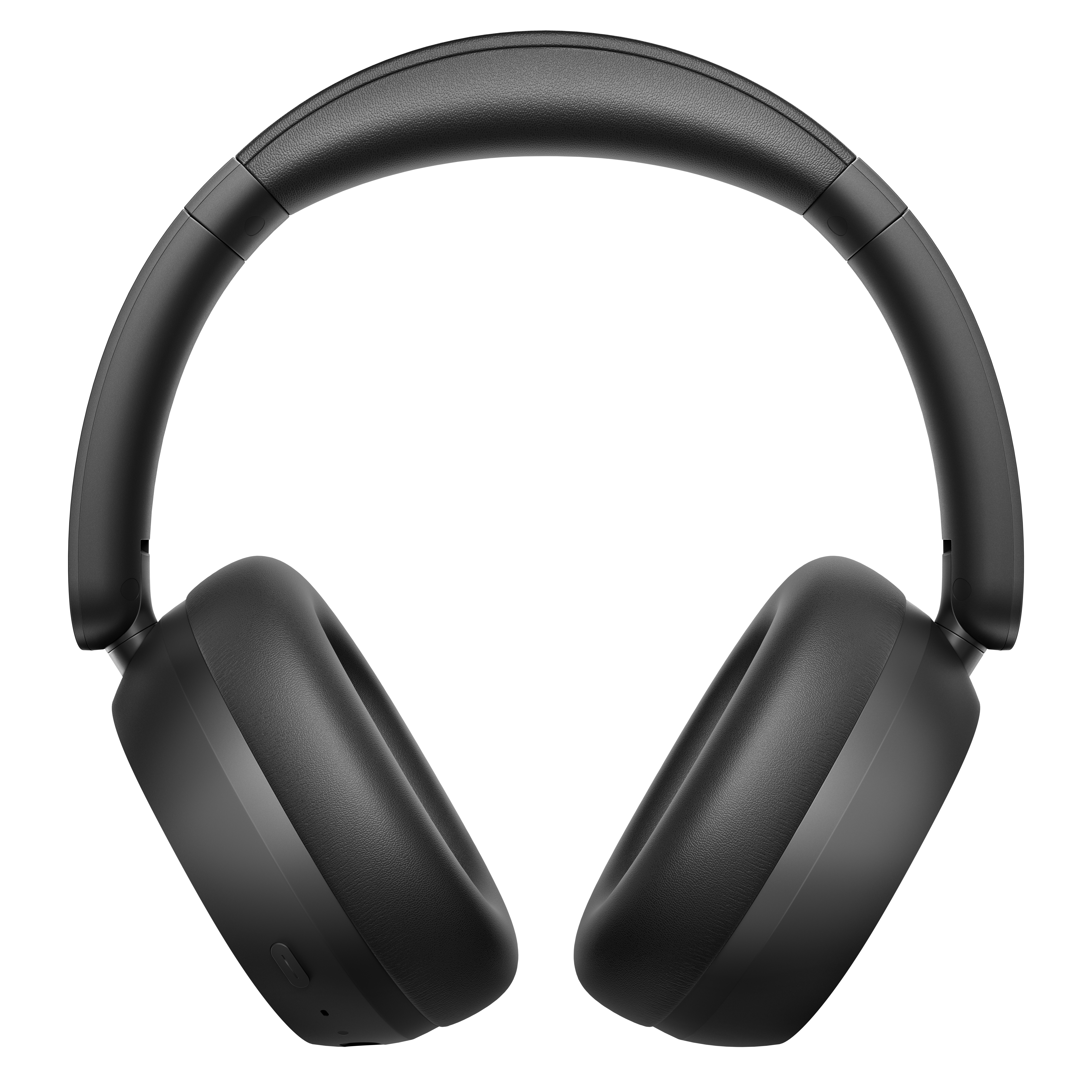 Schwarze Over-Ear-Kopfhörer mit gepolstertem Kopfbügel und Ohrmuscheln.