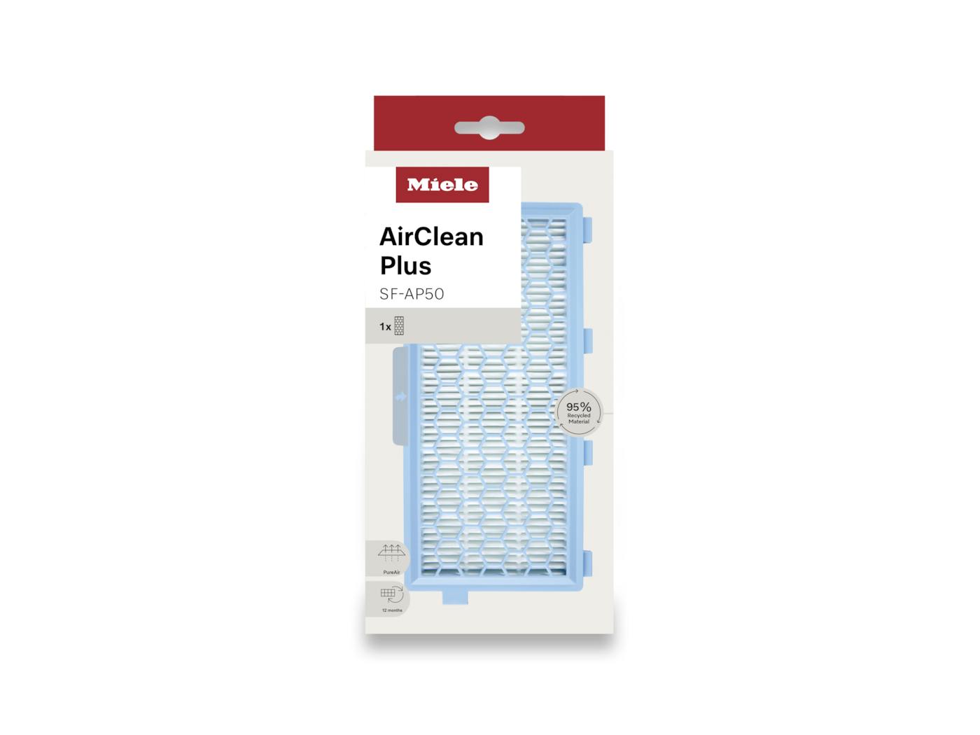 Miele AirClean Plus SF-AP50 Staubsaugerfilter, 95 % recyceltes Material.