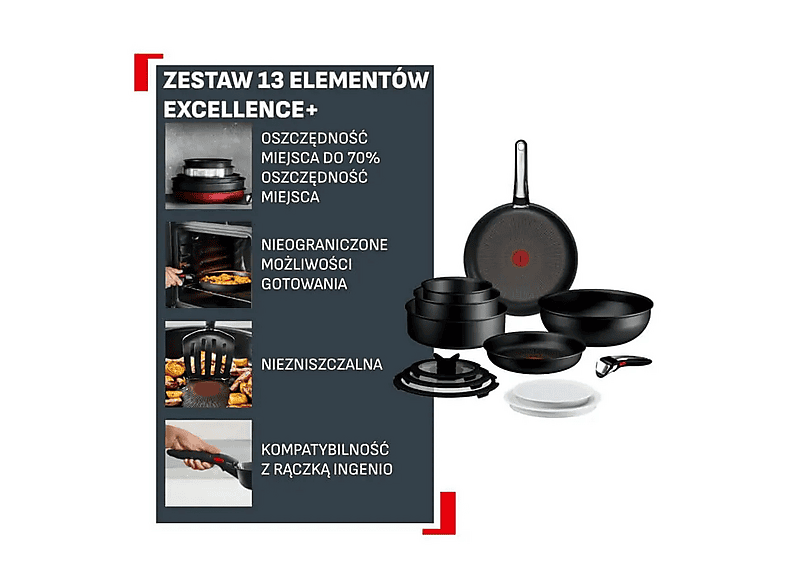 Zestaw garnków i patelni Tefal Ingenio Excellence+ 13 elementów – zdjęcie 2