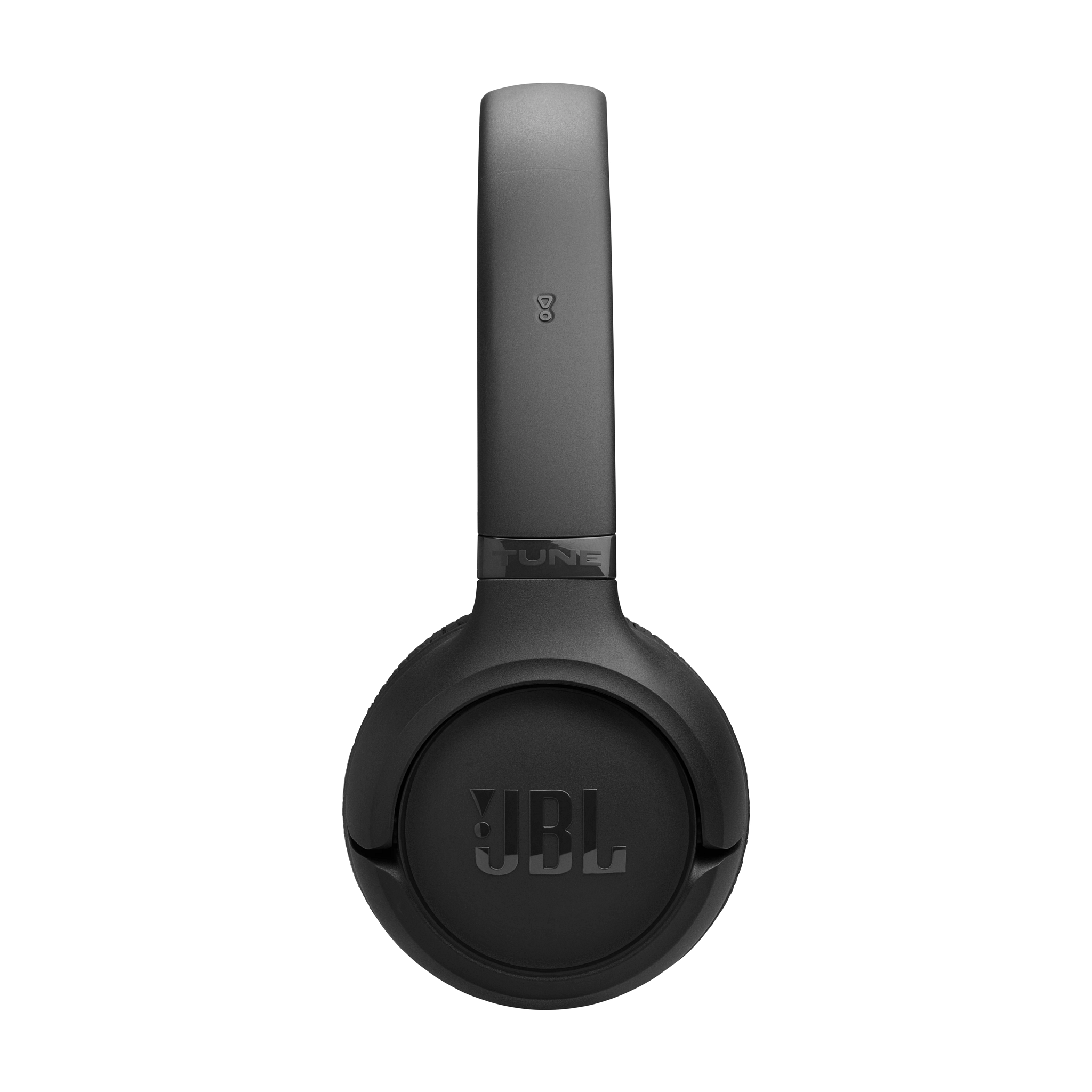 Schwarze JBL Kopfhörer mit gepolstertem Kopfbügel und Ohrpolstern.