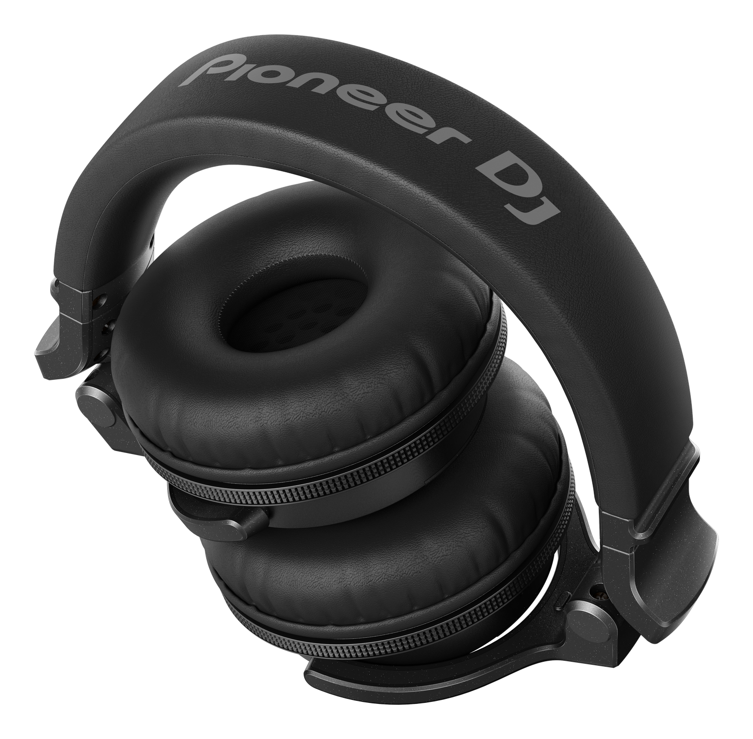 Auriculares negros Pioneer DJ con almohadillas acolchadas y diadema ajustable.